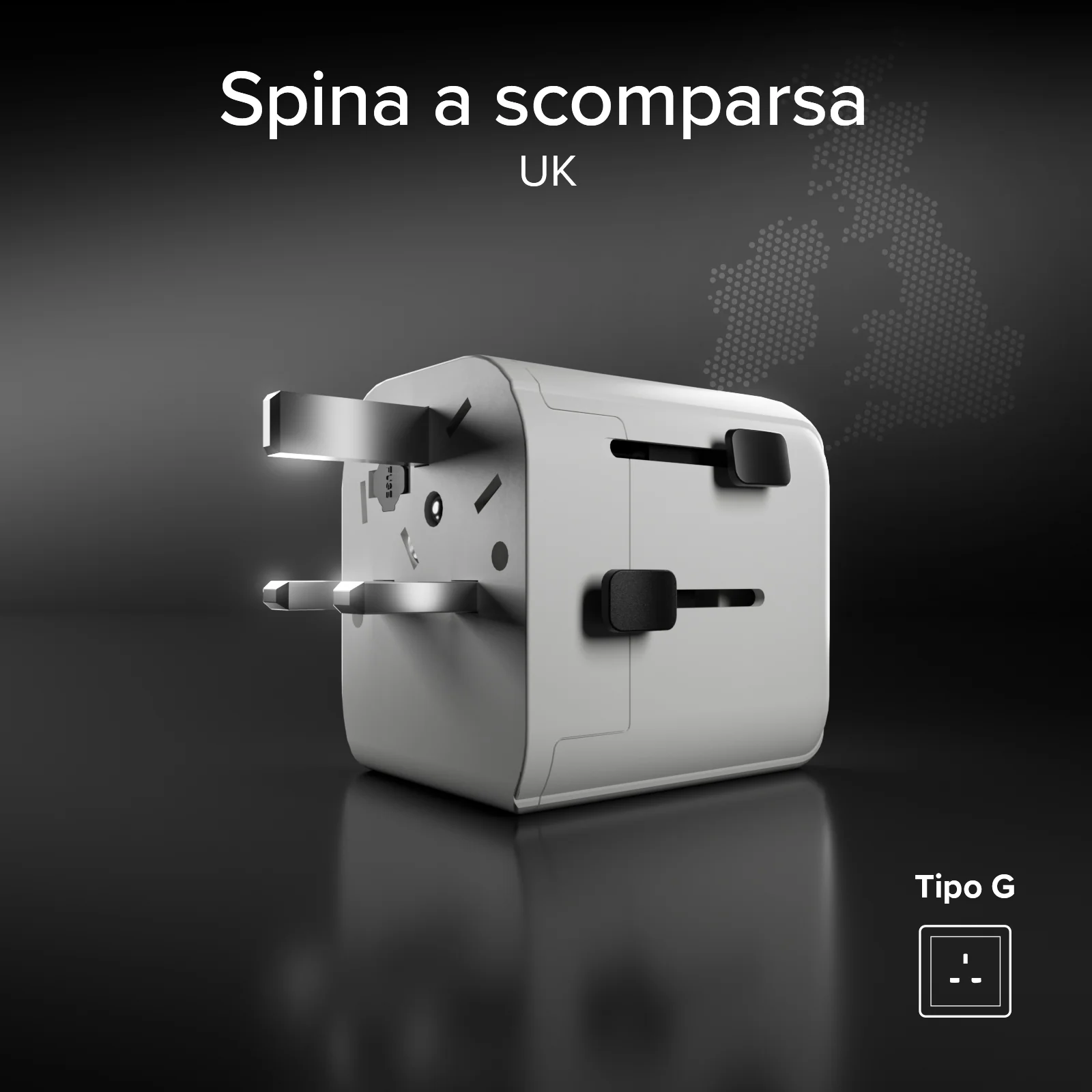 Adattatore universale da viaggio 2500w con spine internazionali Regno Unito, Americhe, Asia - Image 11