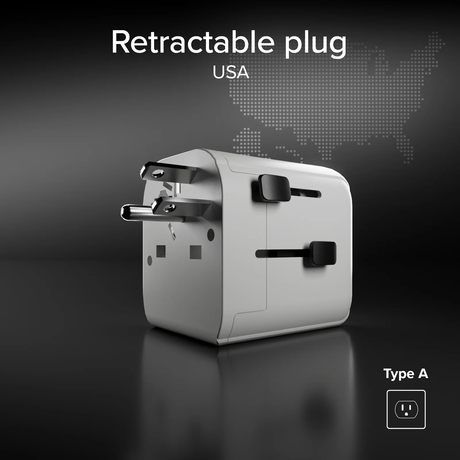 Adattatore universale da viaggio 2500w con spine internazionali Regno Unito, Americhe, Asia - Image 8