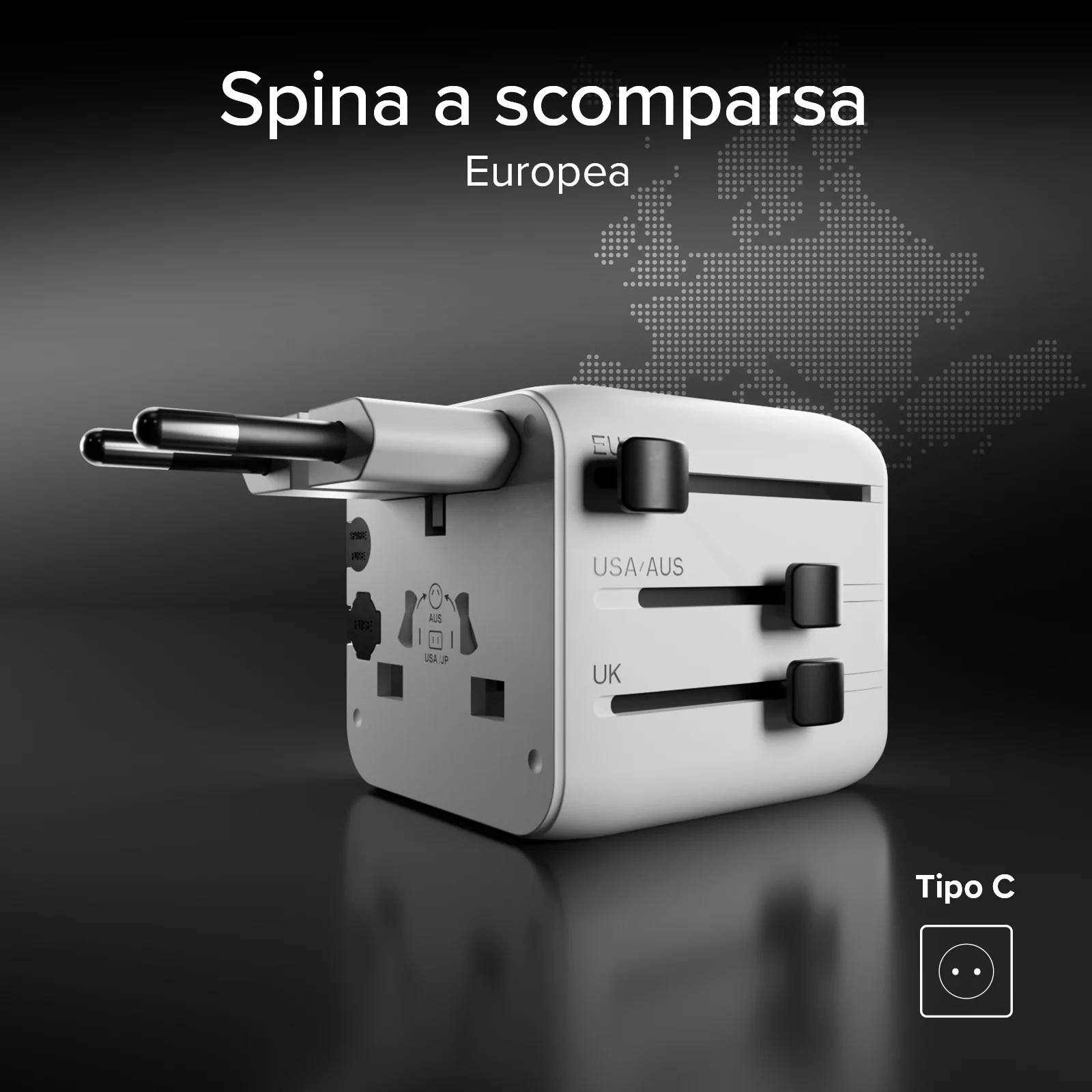 Adattatore universale con spine internazionali 2500w - Image 11