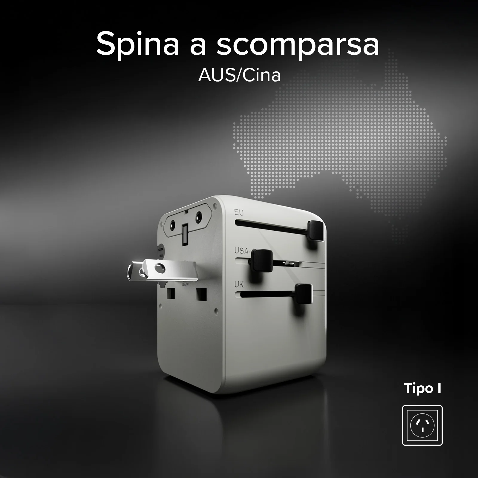 Adattatore universale da viaggio con cavo USB-C integrato - Image 16