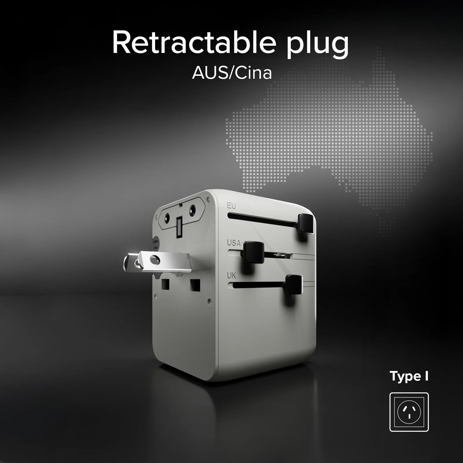 Adattatore universale da viaggio con cavo USB-C integrato - Image 17