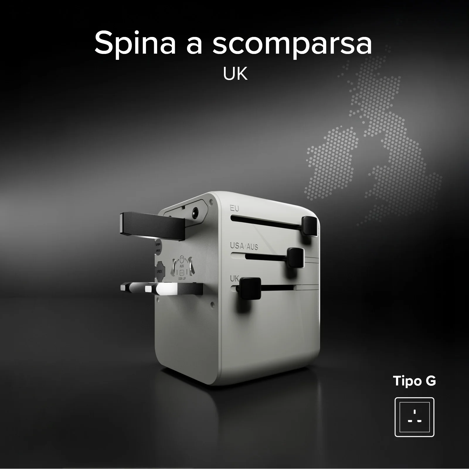 Adattatore universale da viaggio con cavo USB-C integrato - Image 18