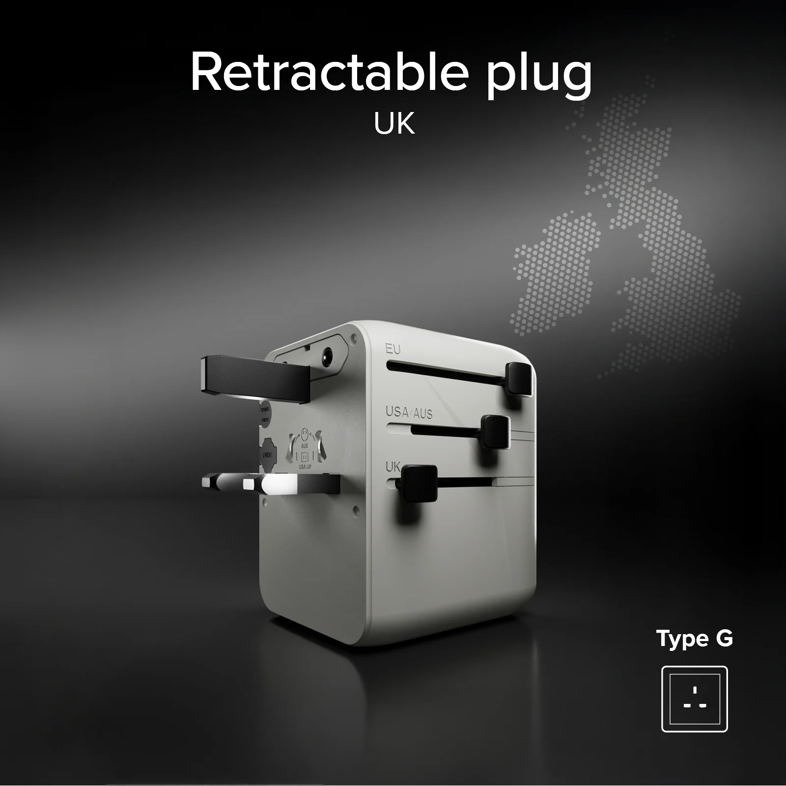 Adattatore universale da viaggio con cavo USB-C integrato - Image 19