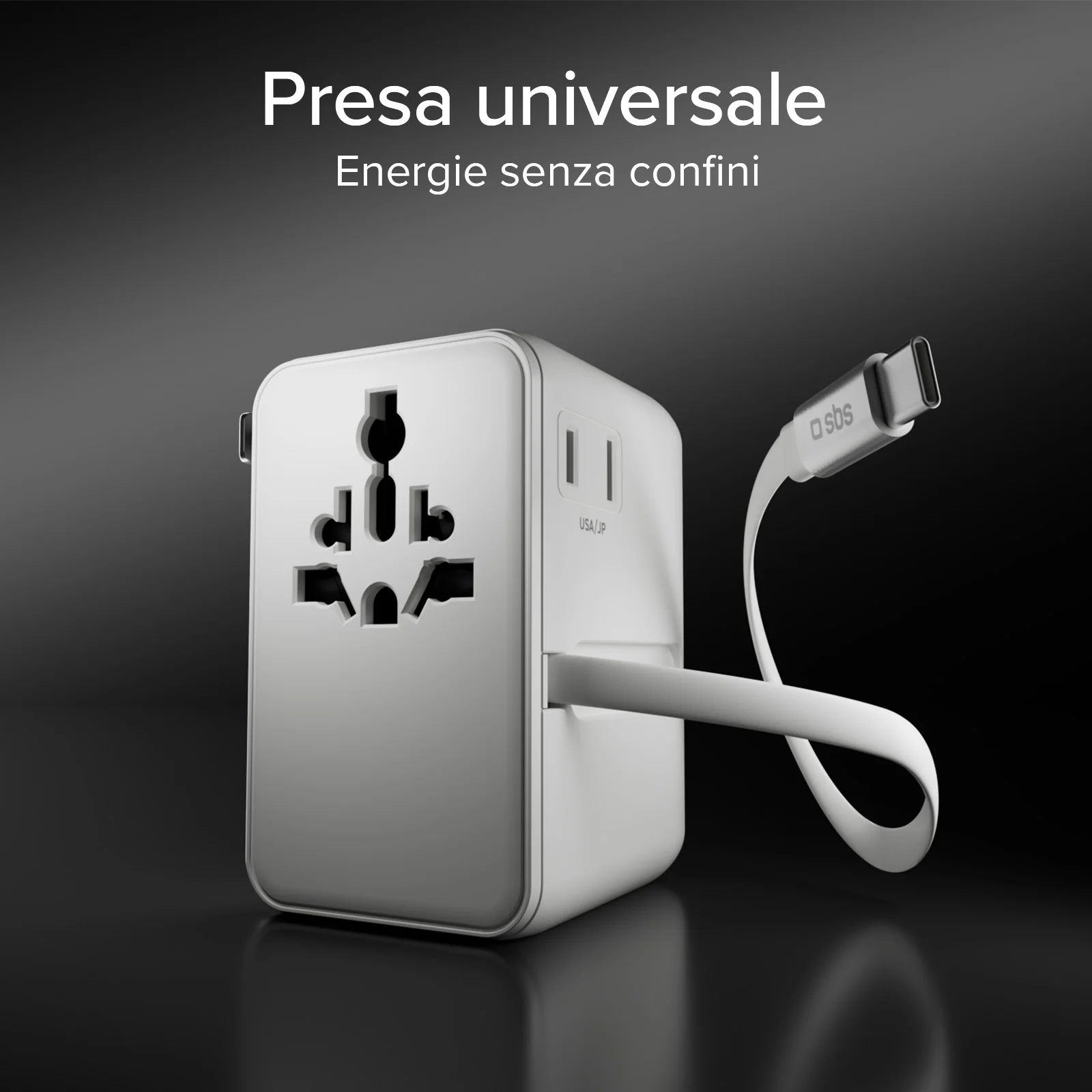 Adattatore universale da viaggio con cavo USB-C integrato - Image 4