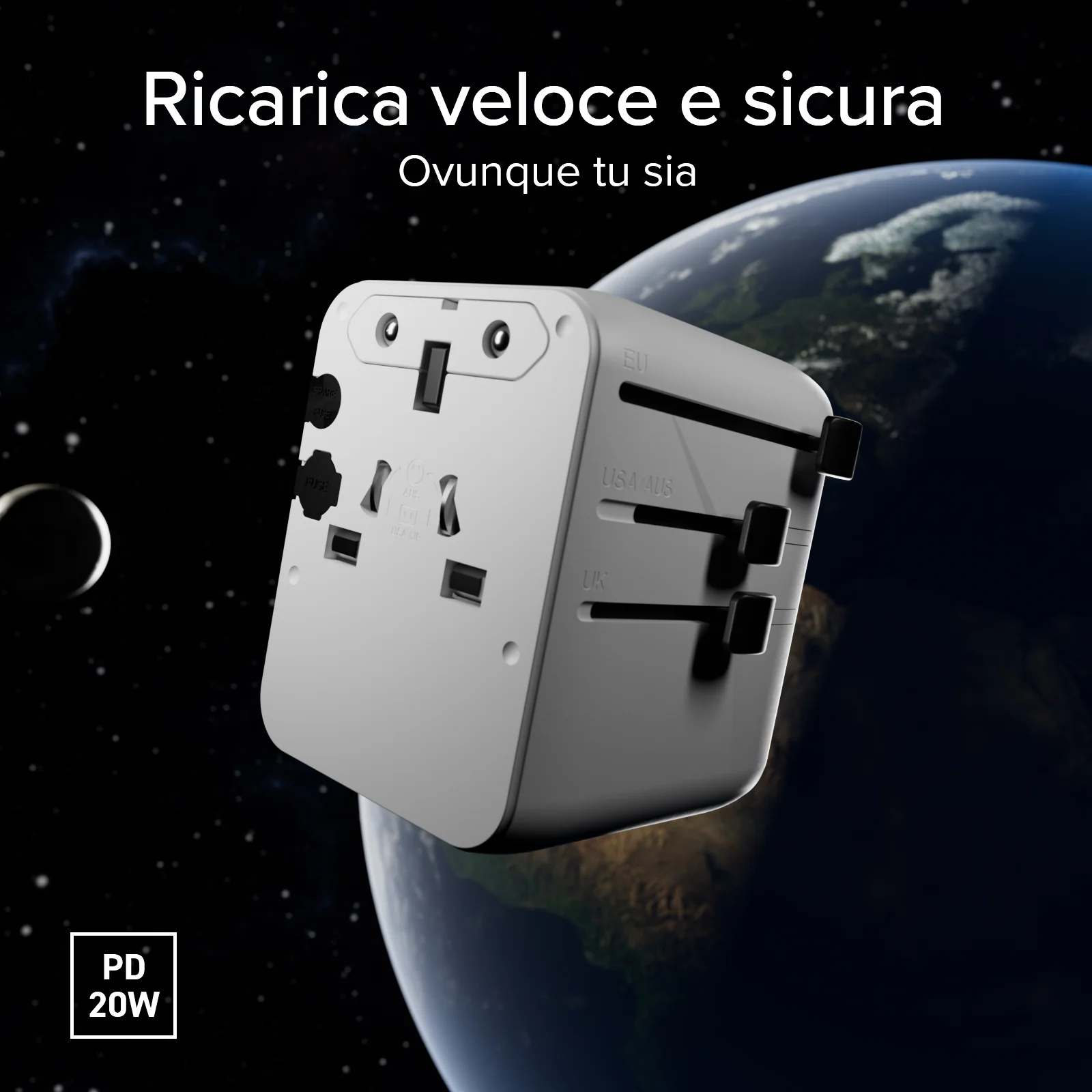 Adattatore da viaggio universale Europa, Americhe, Asia, Africa - Image 20