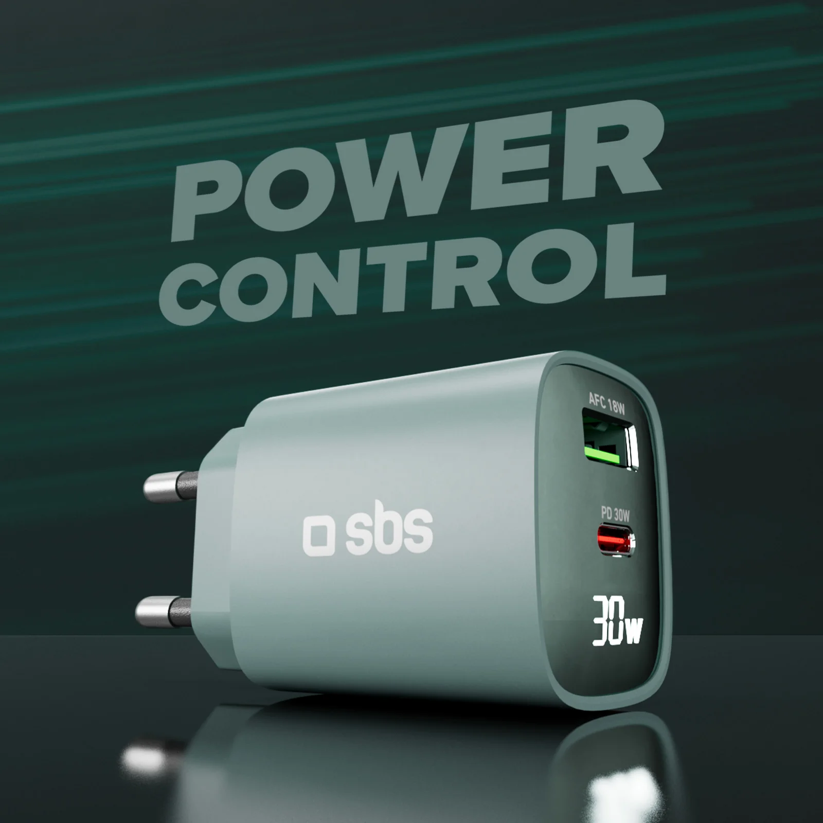 Caricabatterie da muro, schermo LCD, 1 uscita USB-C PD 30W, 1 uscita USB-A 18W - Image 17