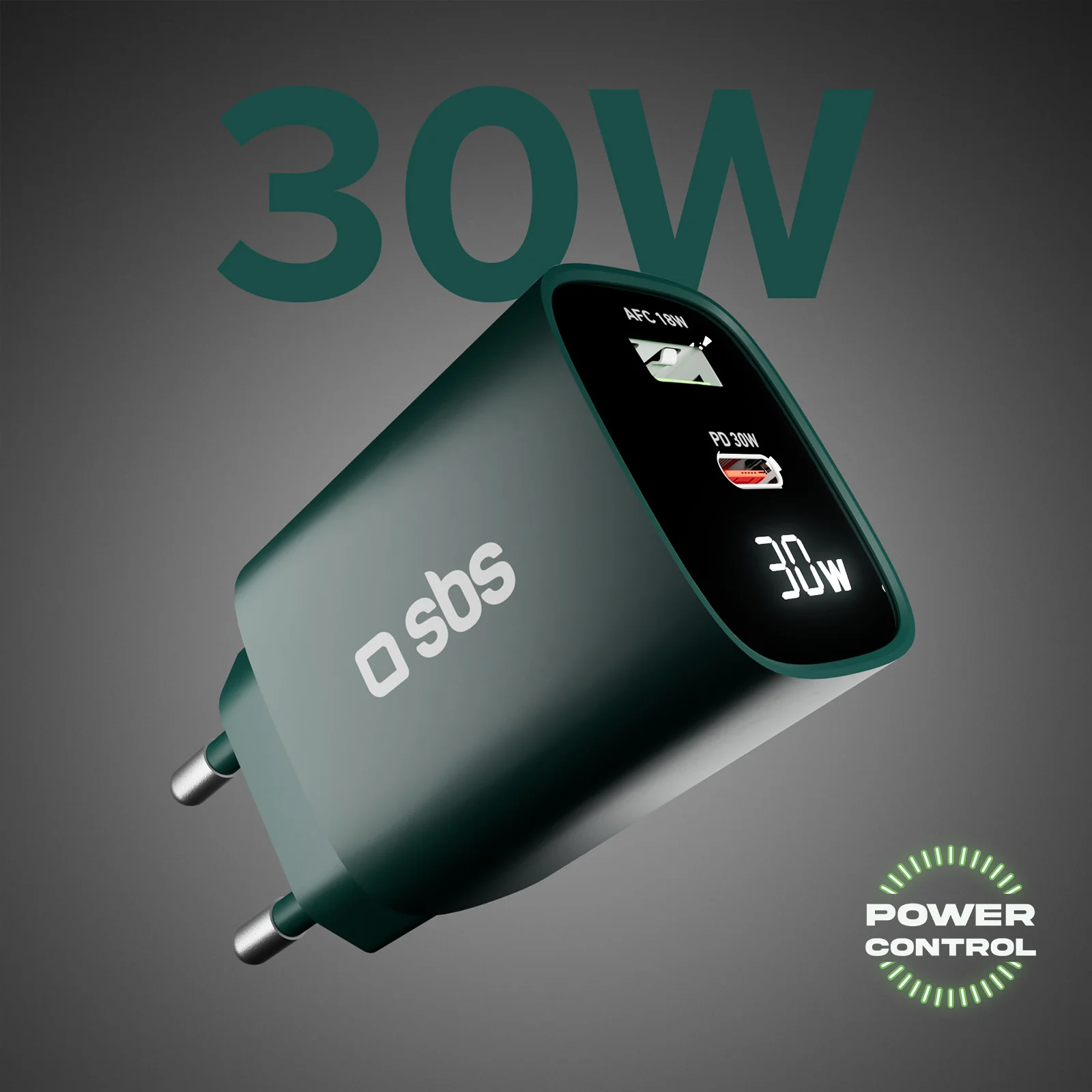 Caricabatterie da muro, schermo LCD, 1 uscita USB-C PD 30W, 1 uscita USB-A 18W - Image 38