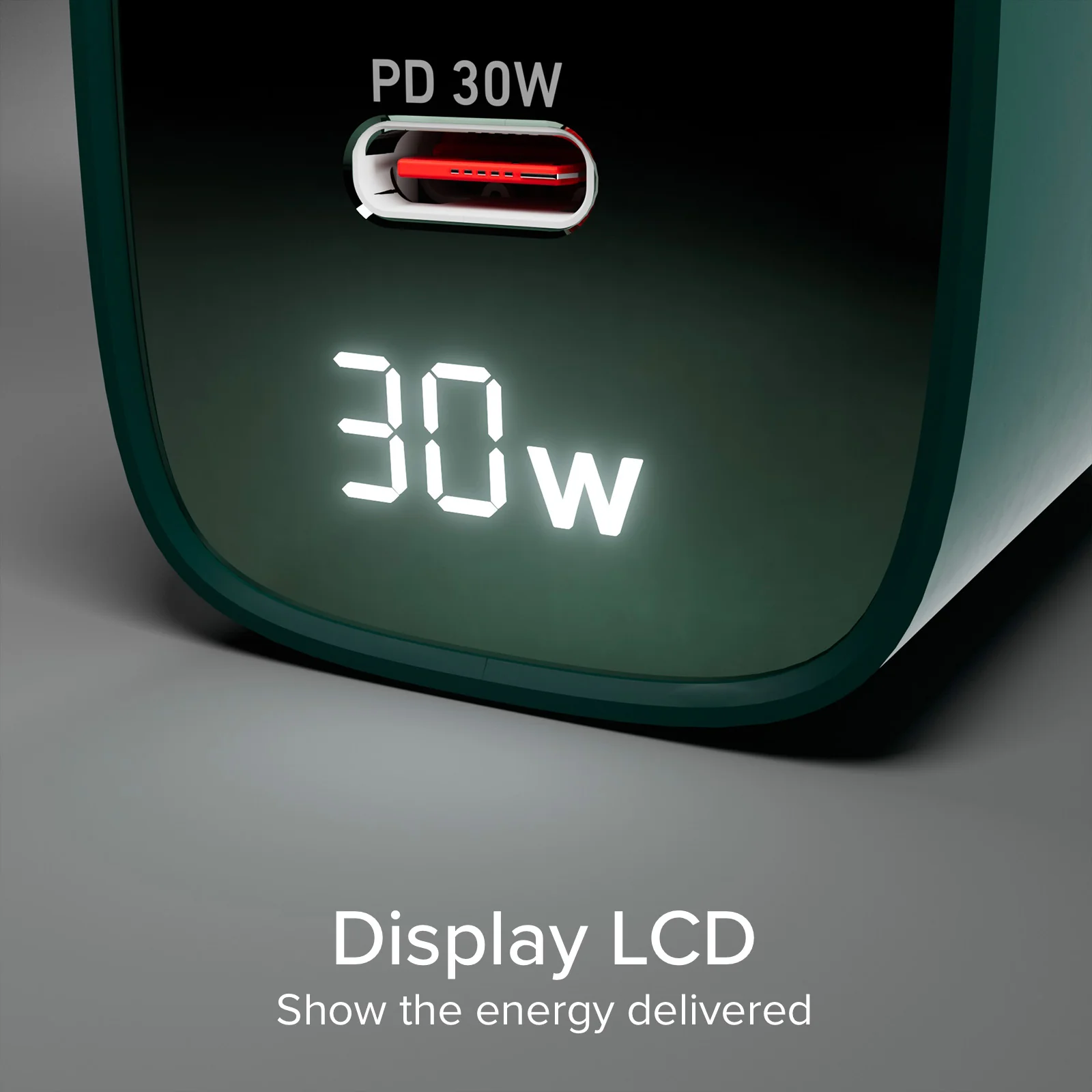 Caricabatterie da muro, schermo LCD, 1 uscita USB-C PD 30W, 1 uscita USB-A 18W - Image 44