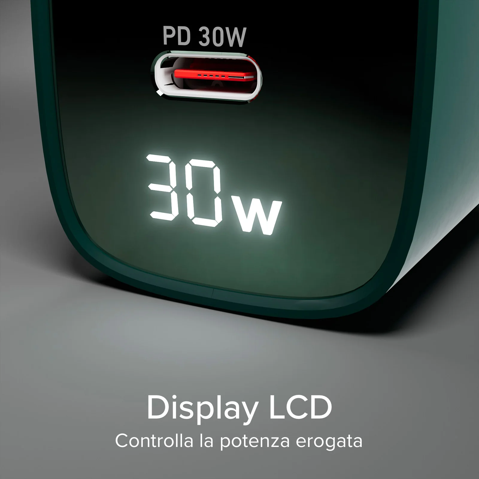 Caricabatterie da muro, schermo LCD, 1 uscita USB-C PD 30W, 1 uscita USB-A 18W - Image 45