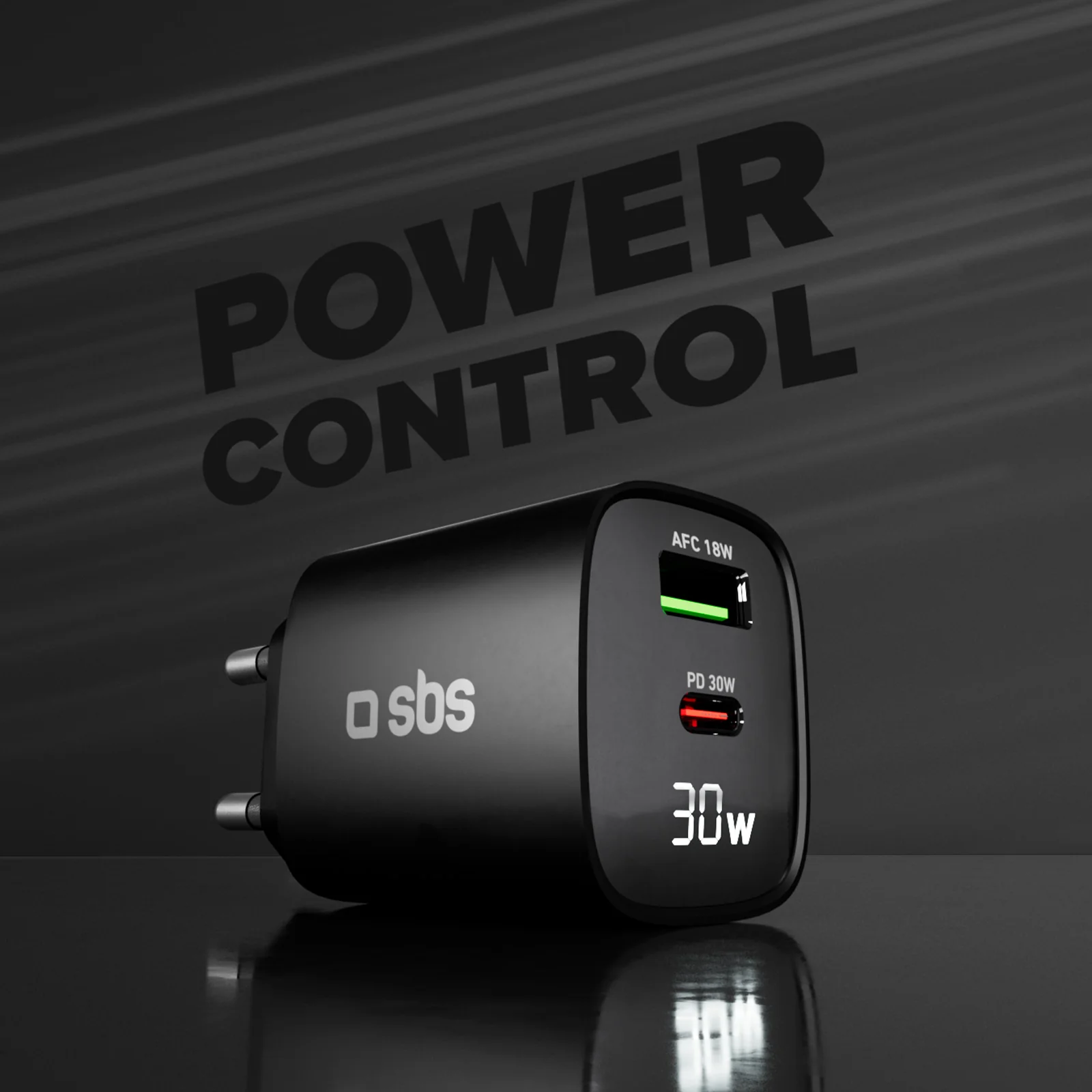 Caricabatterie da muro, schermo LCD, 1 uscita USB-C PD 30W, 1 uscita USB-A 18W - Image 70