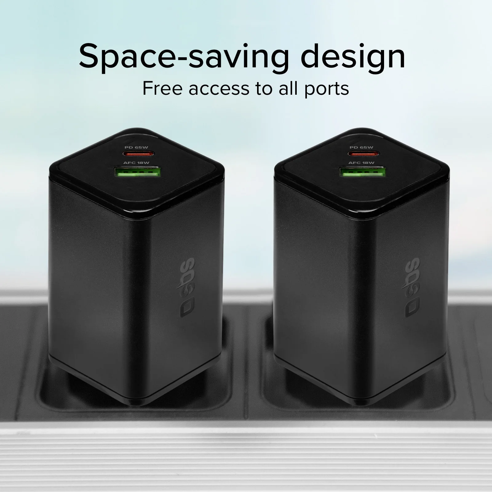 Caricabatterie da parete GaN 65 Watt, 1 USB-C PD, 1 USB-A Adaptive Fast Charge - Image 18