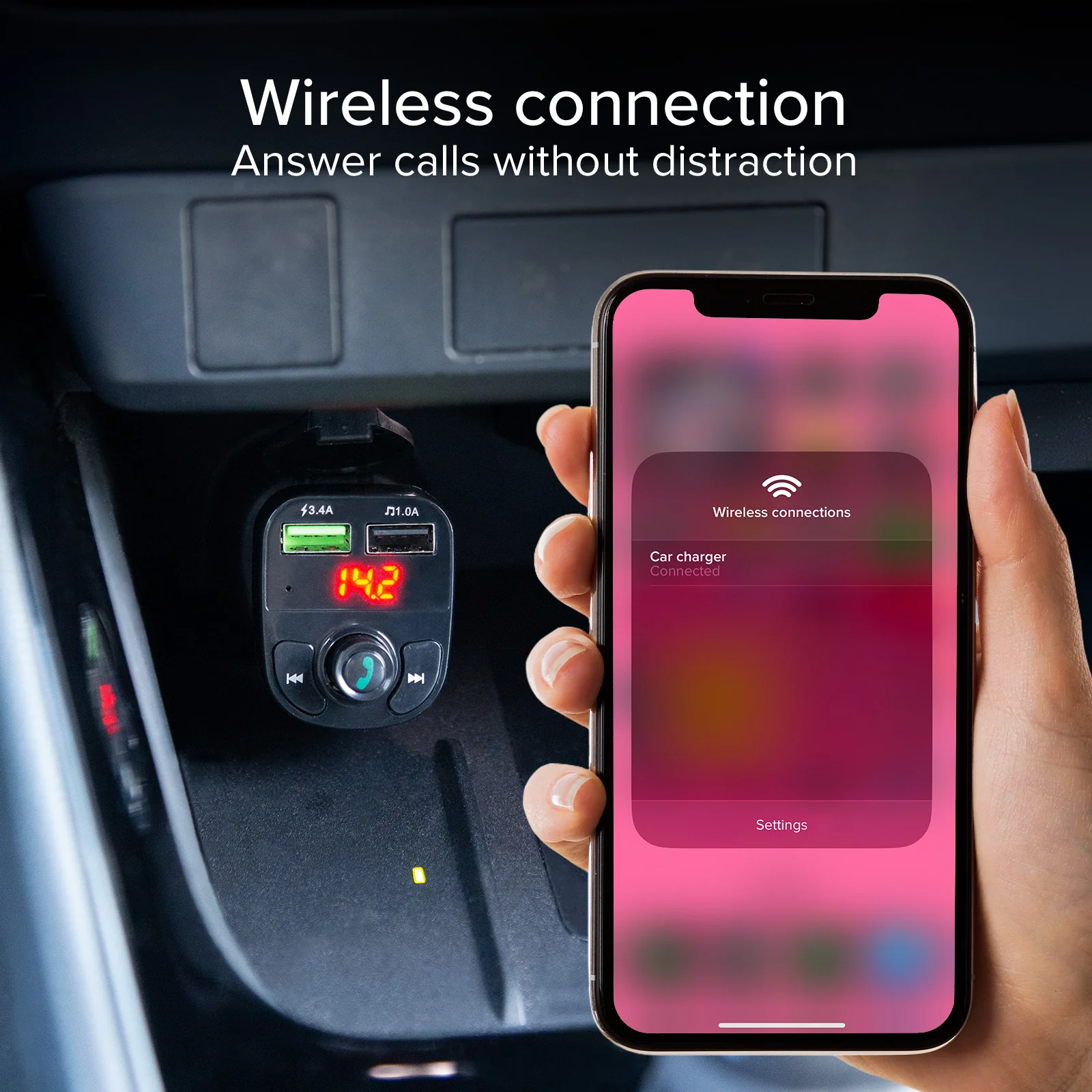 Caricabatterie da auto 15 Watt con connessione wireless - Image 7