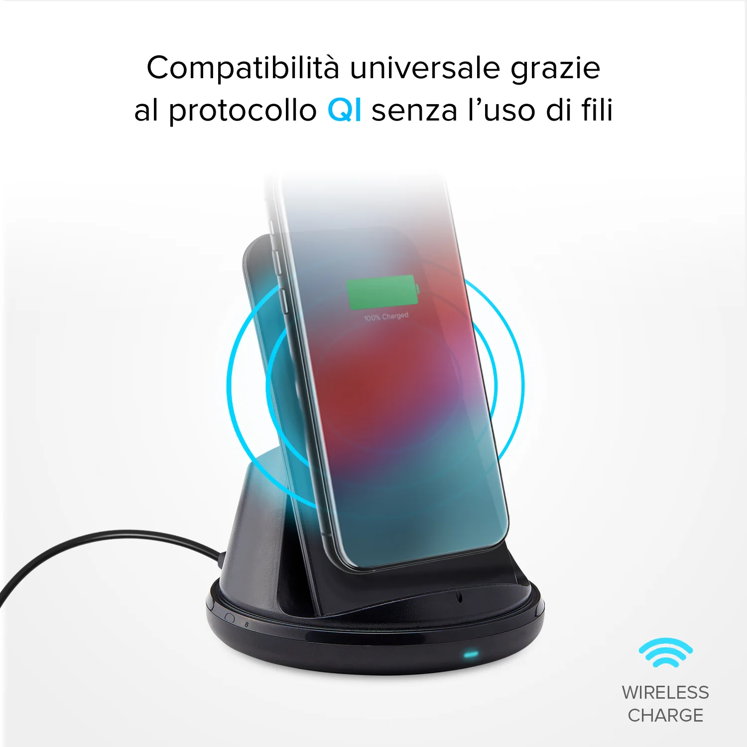 Caricatore Qi Wireless con microfono e speaker integrati - Image 6