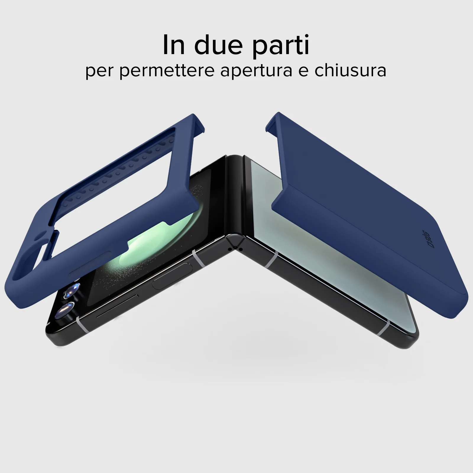 Cover in silicone con interni in microfibra per Samsung Z Flip 5 - Image 3