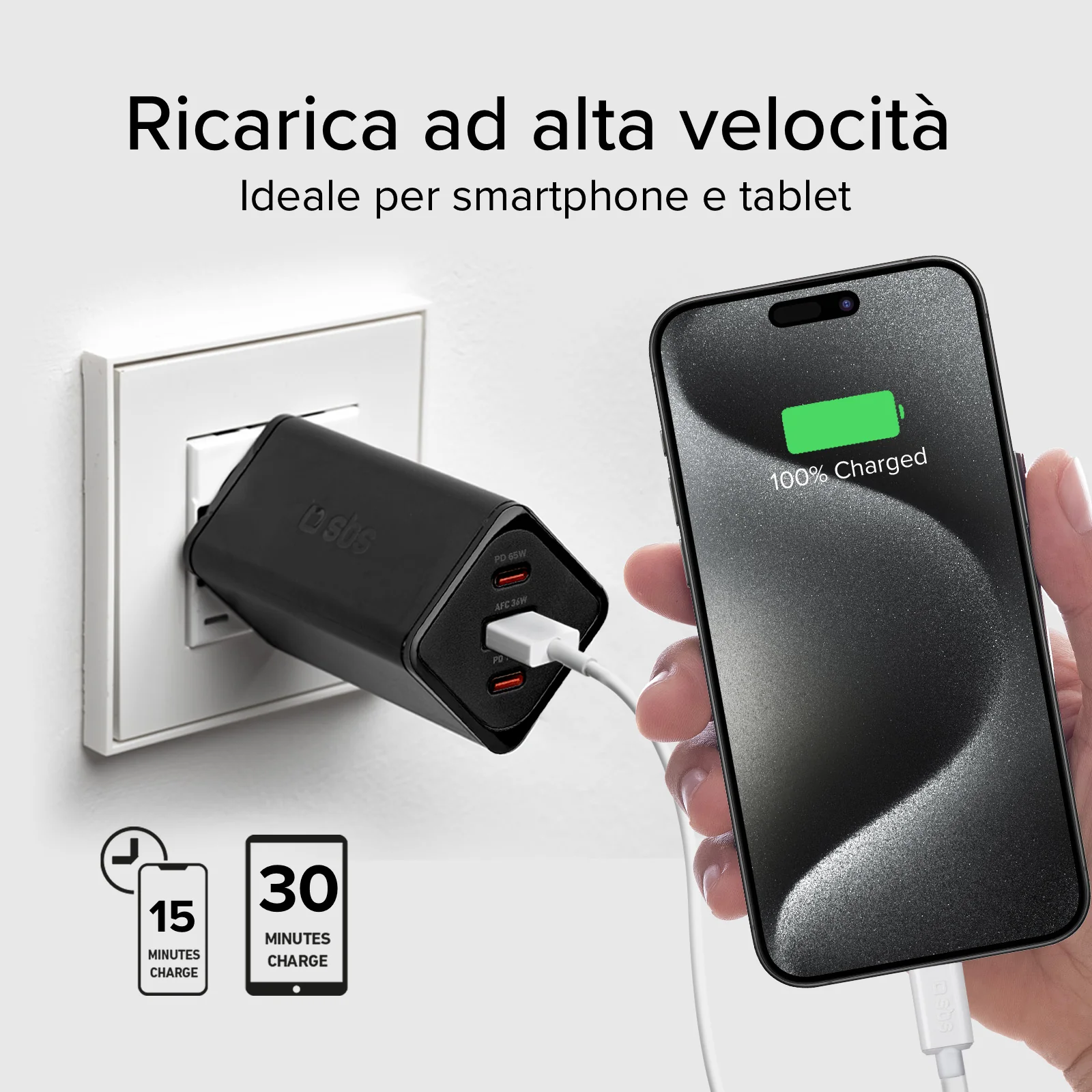 Caricatore caricabatterie GaN da 65 Watt con Power Delivery (PD) - Image 15