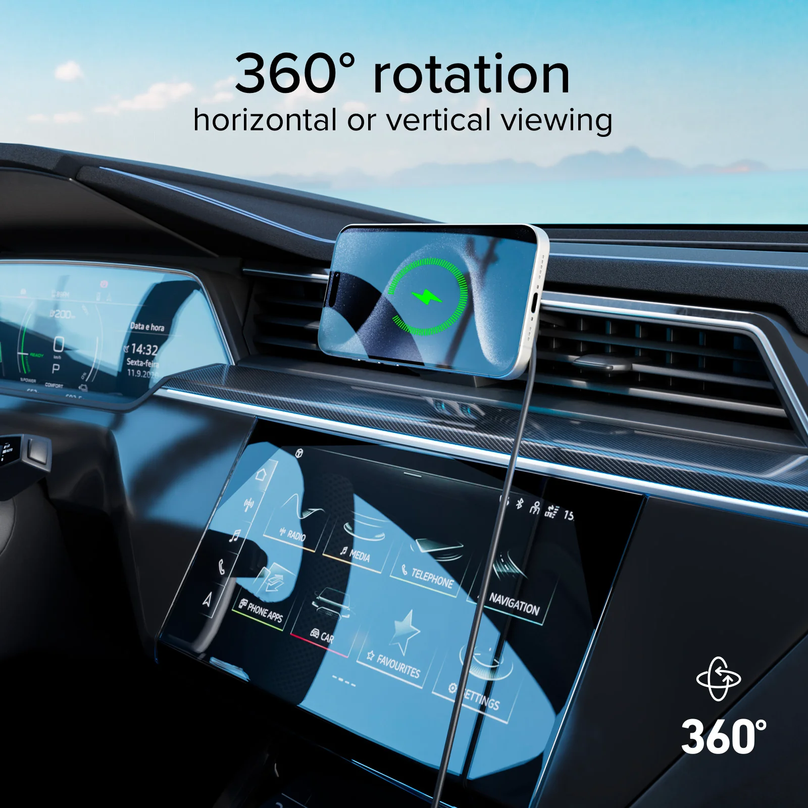Portacellulare con ventola di raffreddamento e ricarica wireless 15W - Image 18