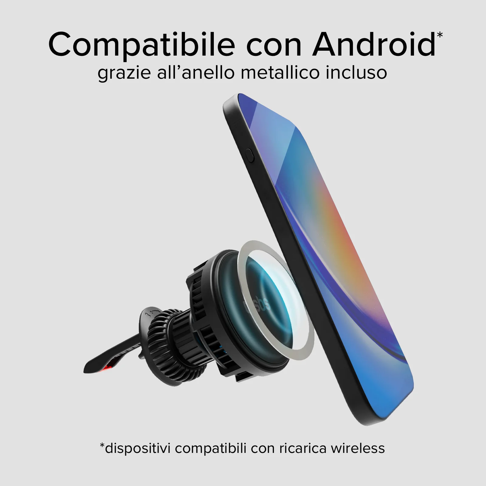 Portacellulare con ventola di raffreddamento e ricarica wireless 15W - Image 6