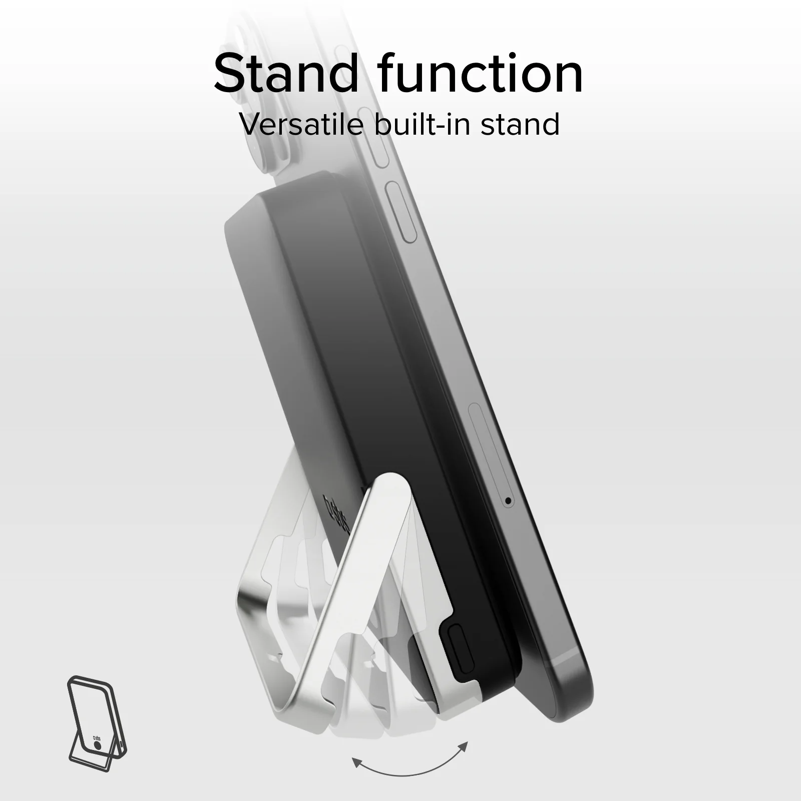 Power bank battery pack 10.000 mAh wireless con supporto stand integrato e LCD - Image 10