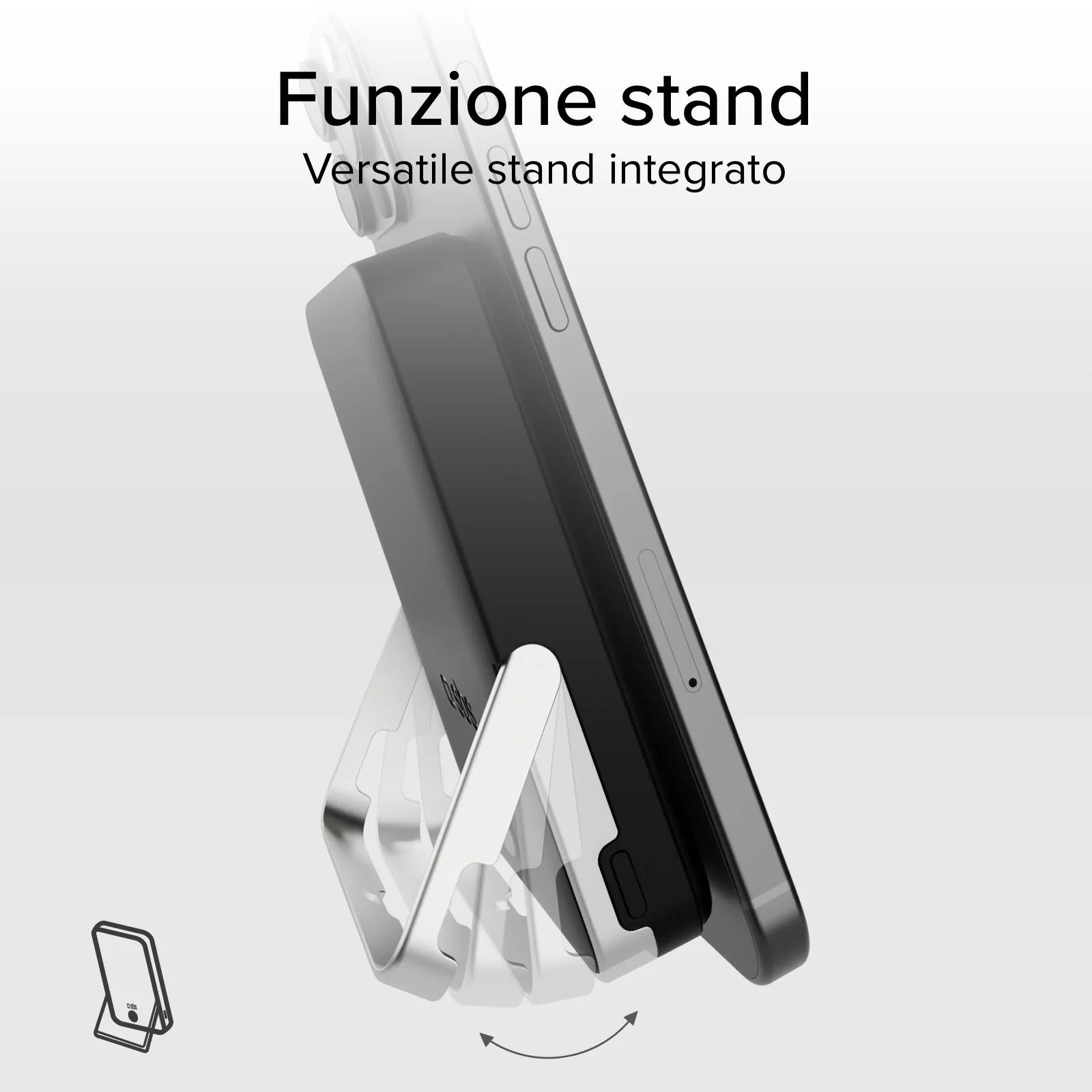 Power bank battery pack 10.000 mAh wireless con supporto stand integrato e LCD - Image 11