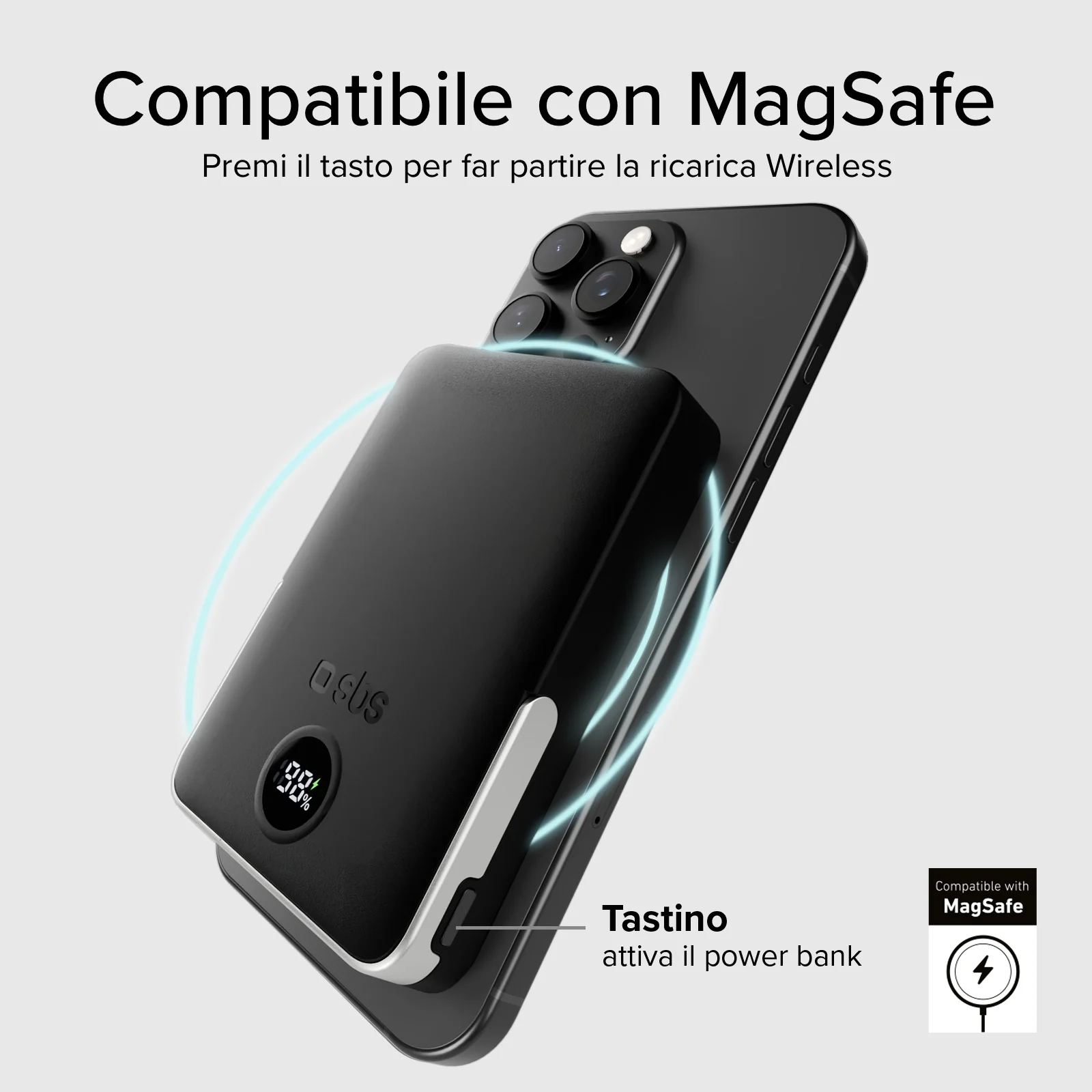 Power bank battery pack 10.000 mAh wireless con supporto stand integrato e LCD - Image 6