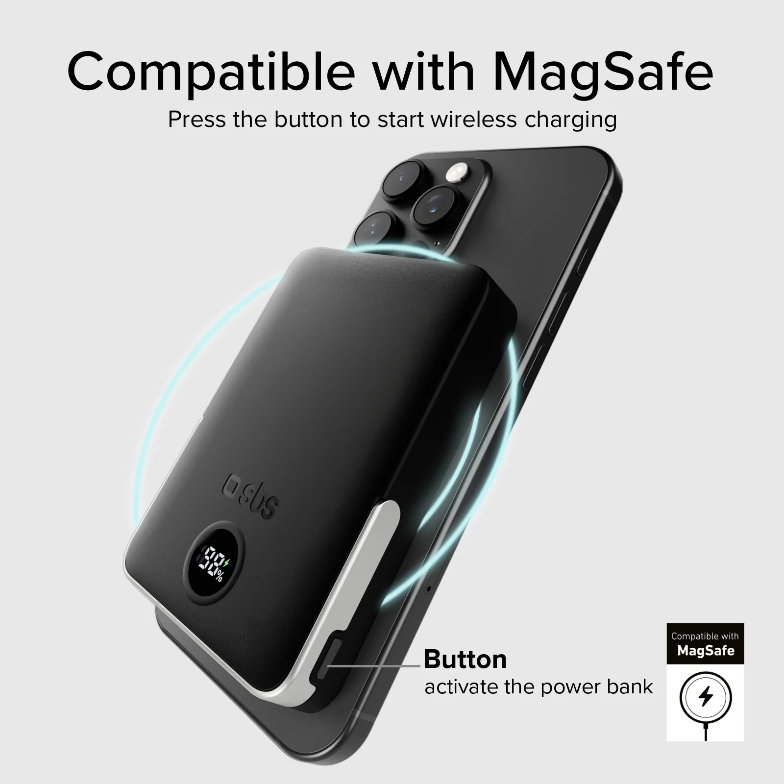 Power bank battery pack 10.000 mAh wireless con supporto stand integrato e LCD - Image 7