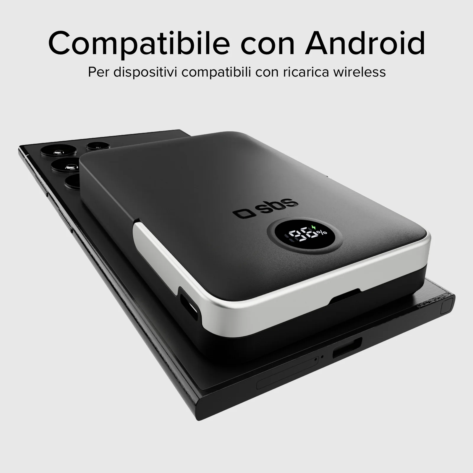 Power bank battery pack 10.000 mAh wireless con supporto stand integrato e LCD - Image 9