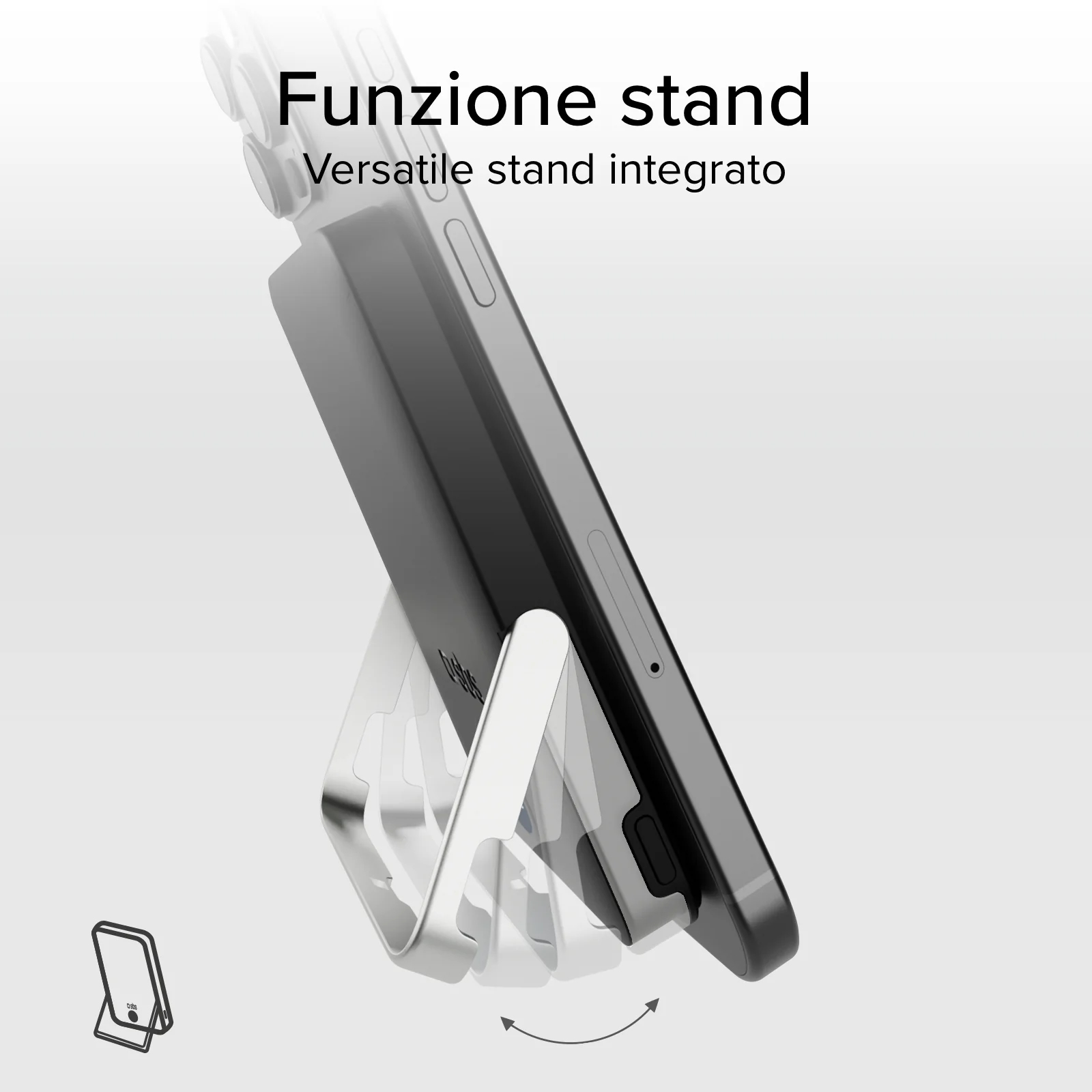 Power bank battery pack 5.000 mAh wireless con supporto stand integrato e LCD - Image 11