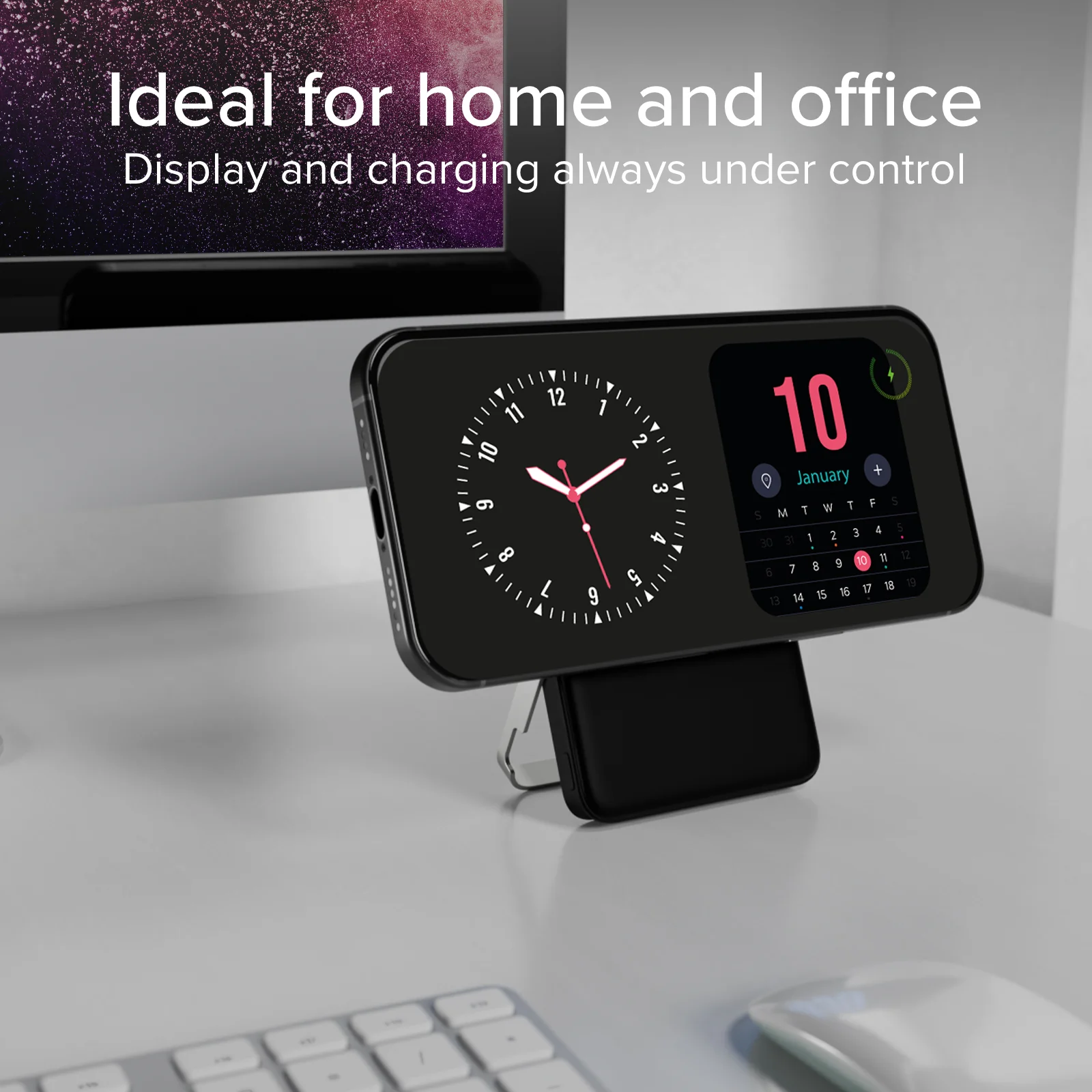 Power bank battery pack 5.000 mAh wireless con supporto stand integrato e LCD - Image 20