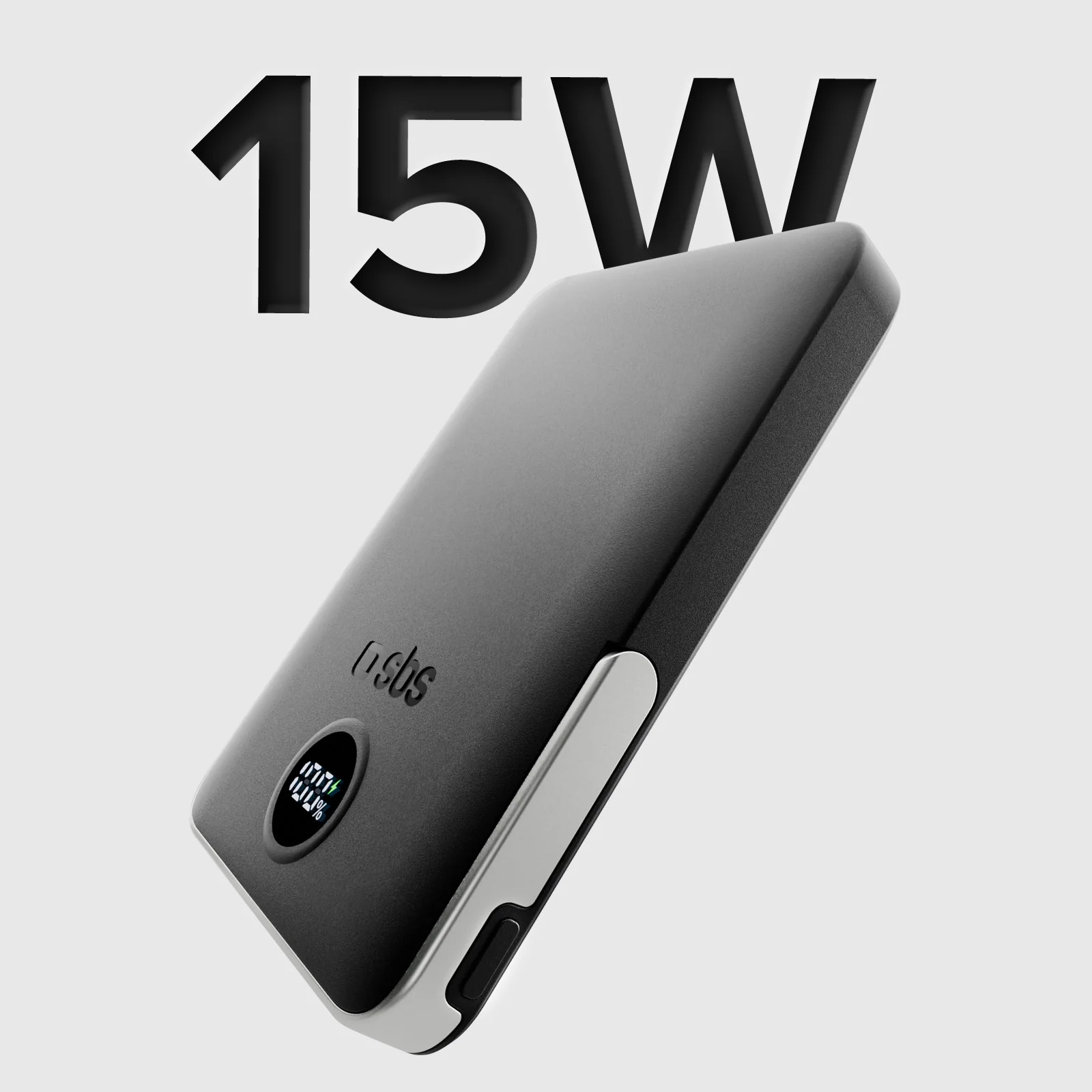 Power bank battery pack 5.000 mAh wireless con supporto stand integrato e LCD - Image 3