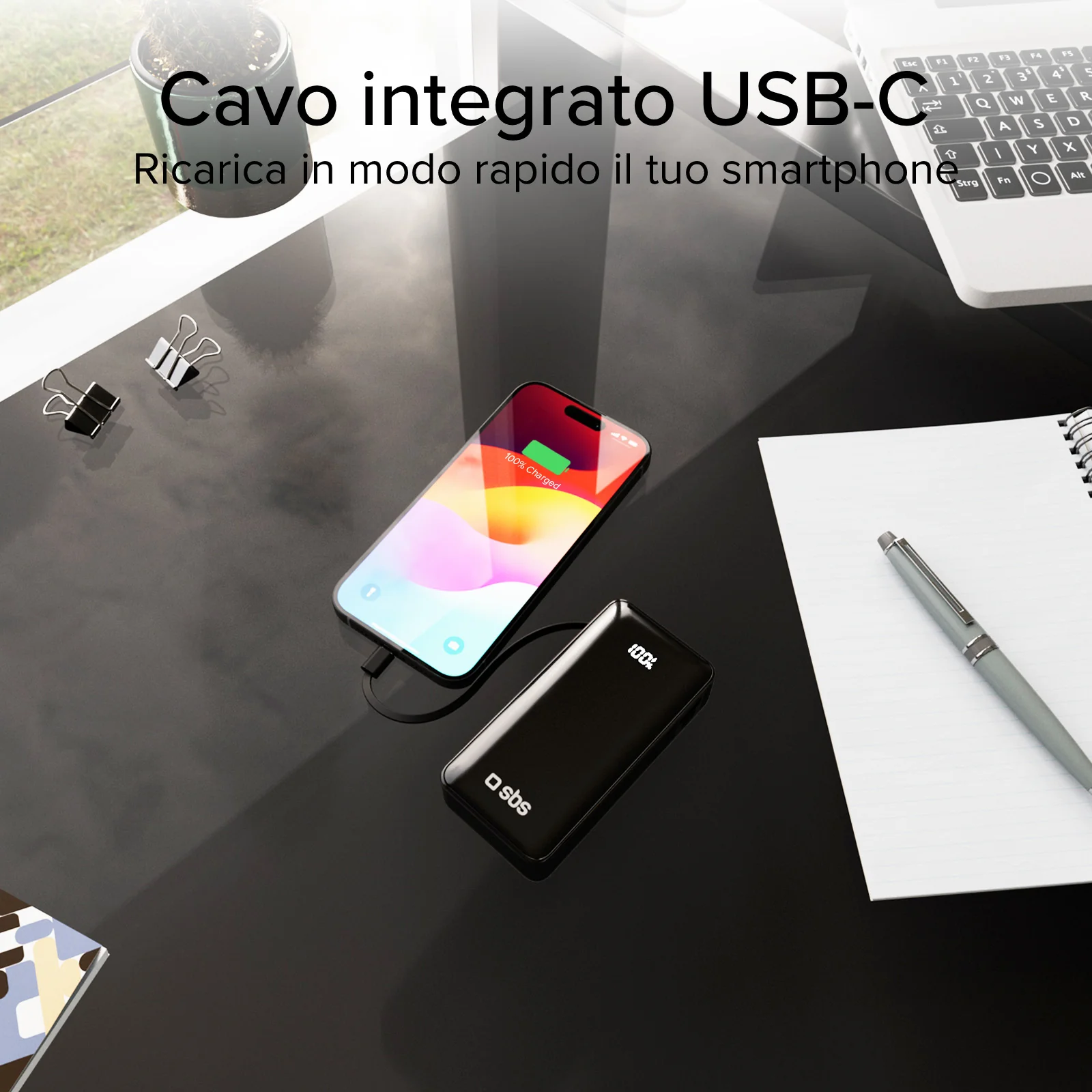 Power bank 10.000 mAh con cavo USB-C integrato - Image 17