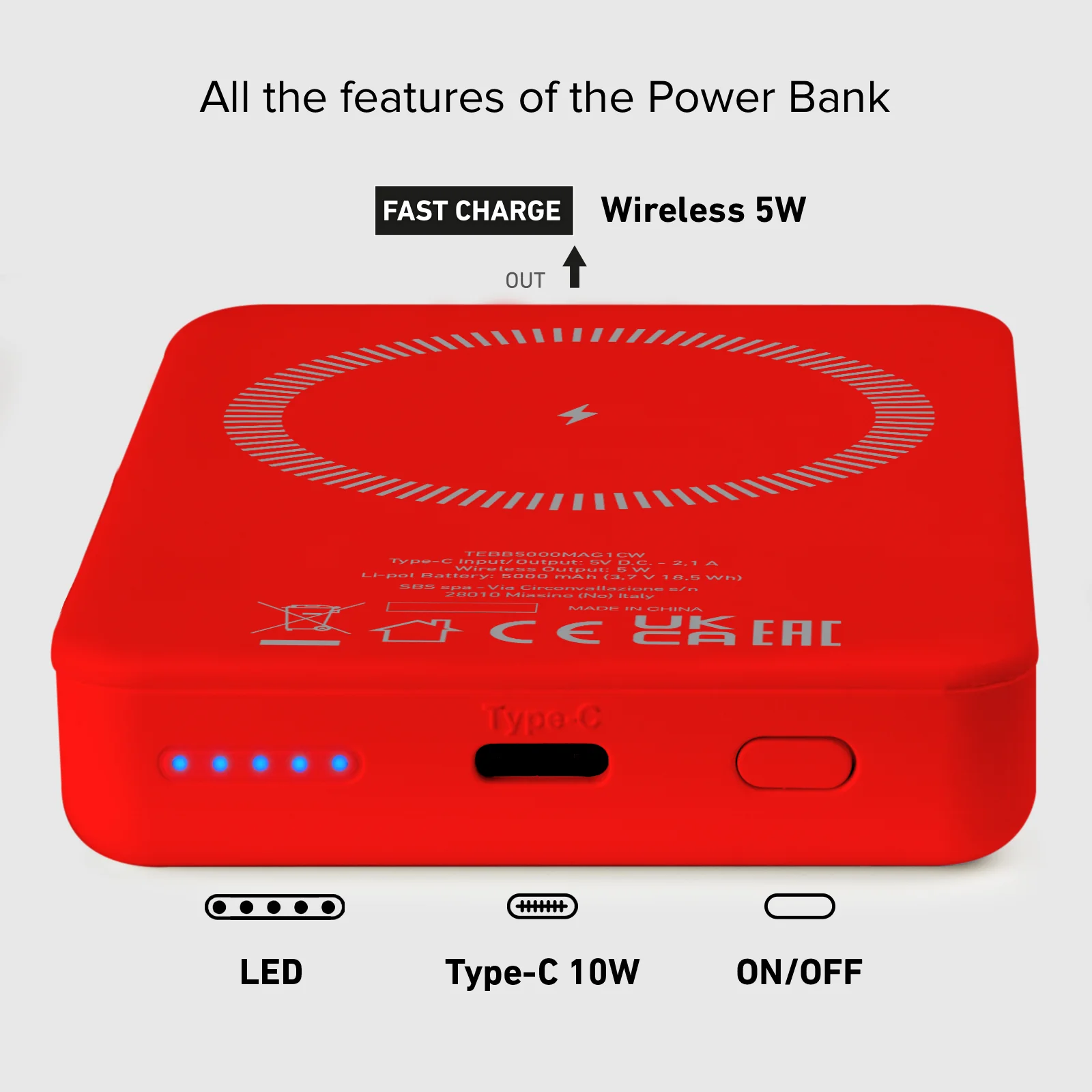 Power bank mag 5.000 mAh Wireless compatibile con iPhone con ricarica MagSafe - Image 23