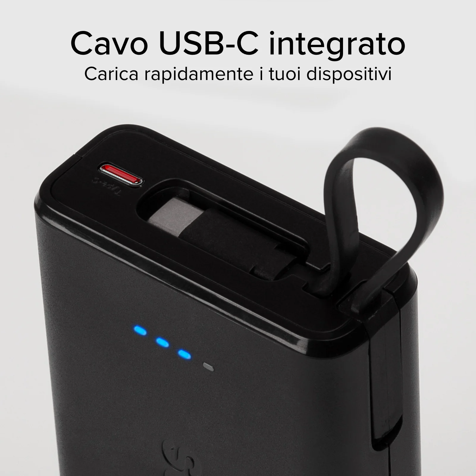 Powerbank Power Delivery 20W da 10000 mAh con cavo USB-C integrato - Image 7