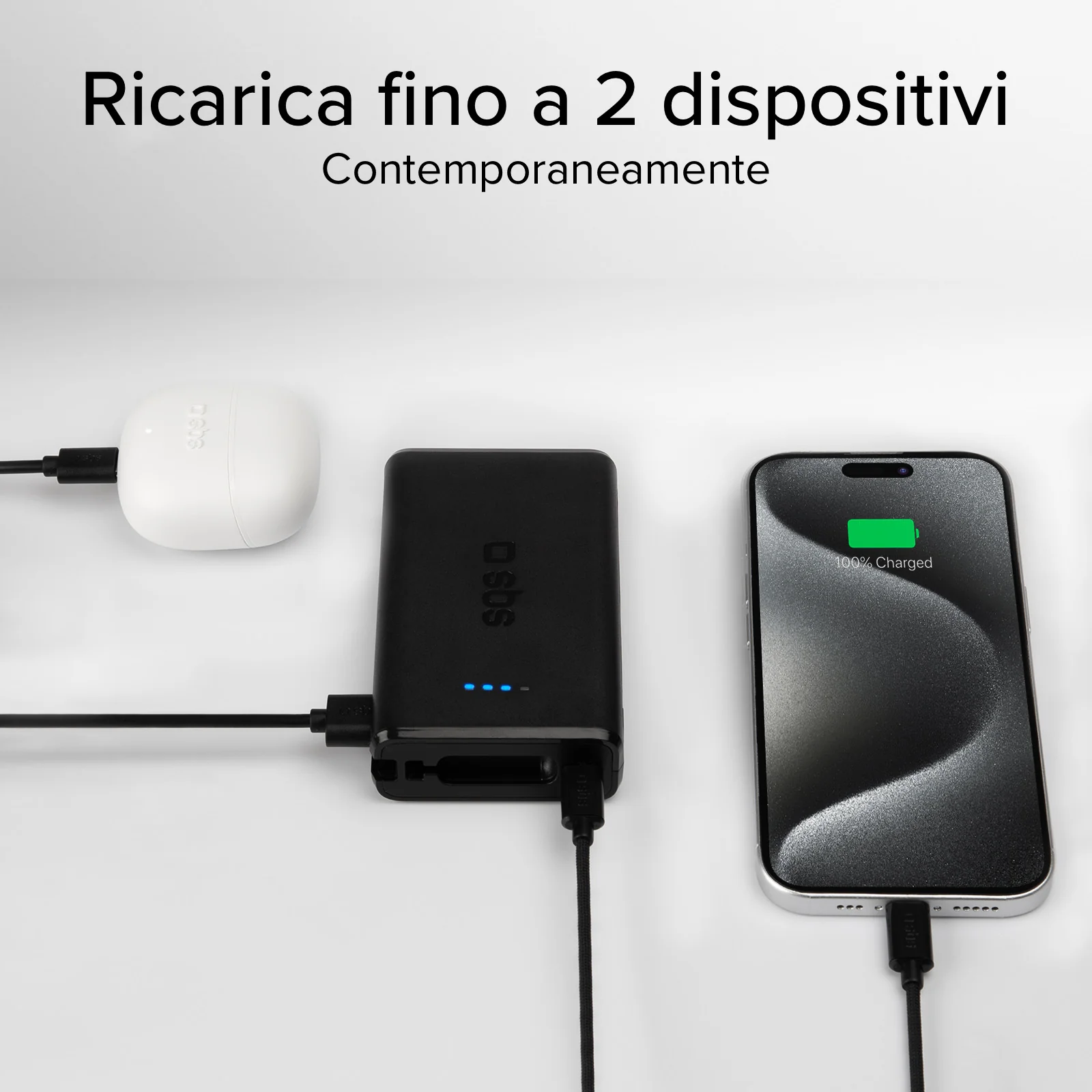 Powerbank Power Delivery 20W da 10000 mAh con cavo USB-C integrato - Image 9