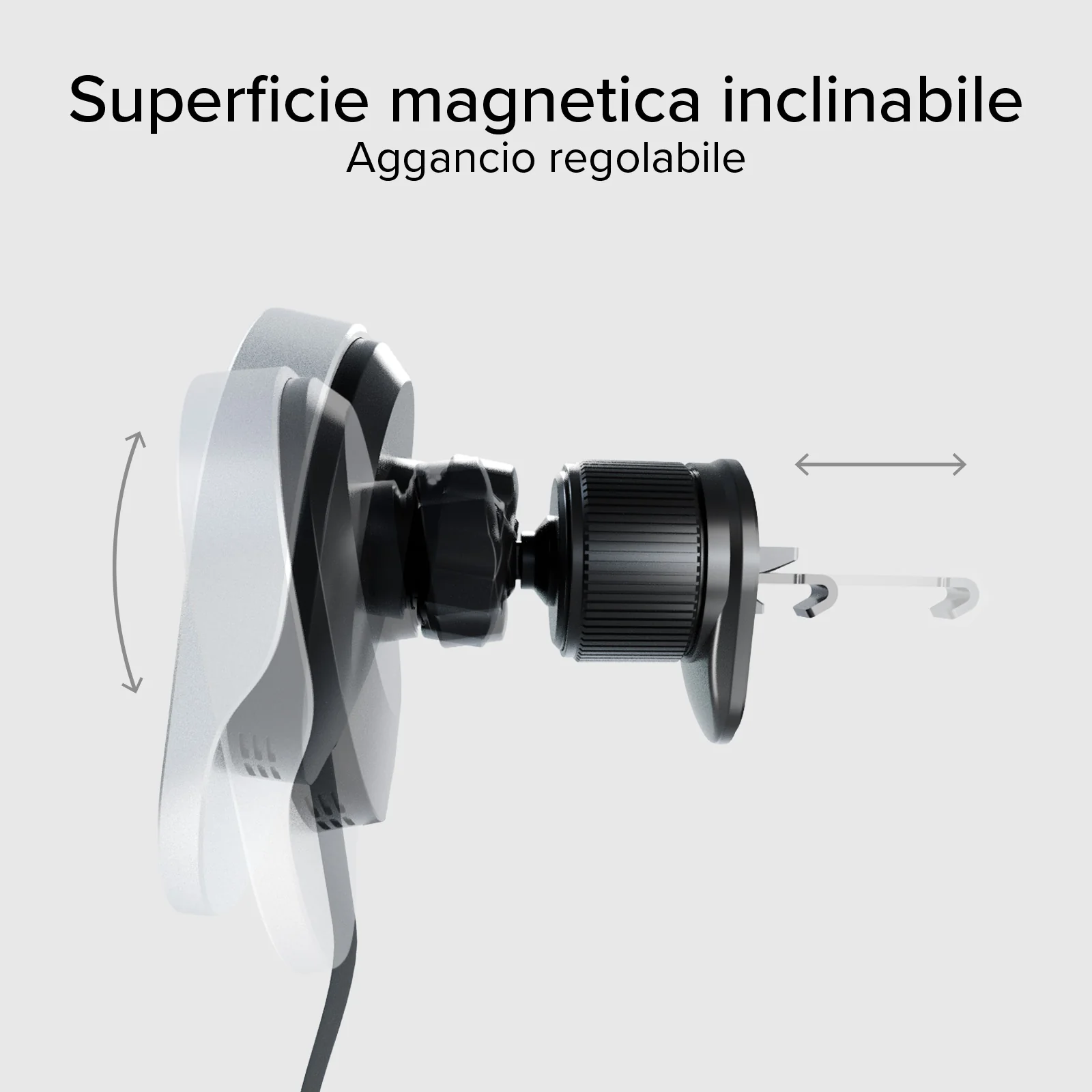 Supporto auto con cavo retrattile e ricarica wireless compatibile con MagSafe - Image 11